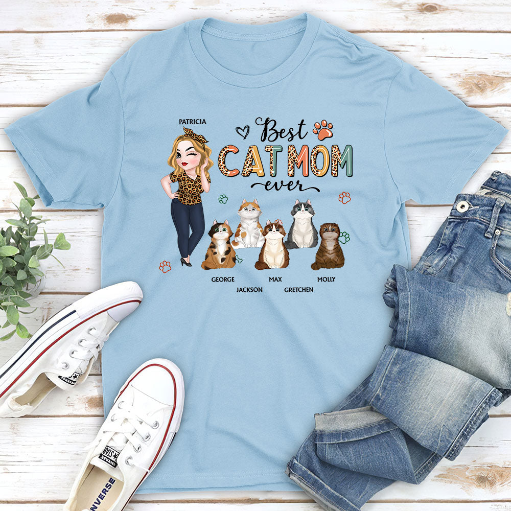 The Ultimate Personalized Unisex T-Shirt for Cat Moms - 'Best Cat Mom Ever and Ever'