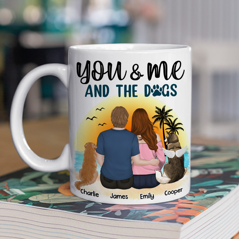 Personalized Couple & Dogs Custom Coffee Mug - Ideal Gift for Loved Ones