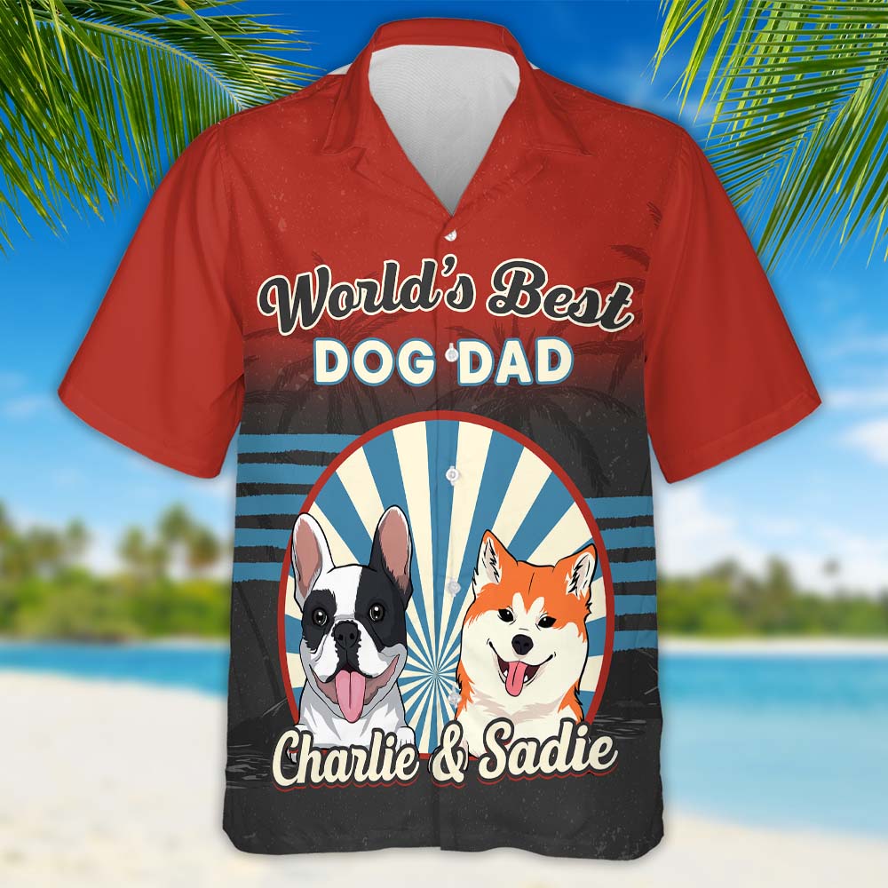 Top - Rated Personalized Retro Hawaiian Shirt for Dog Dads