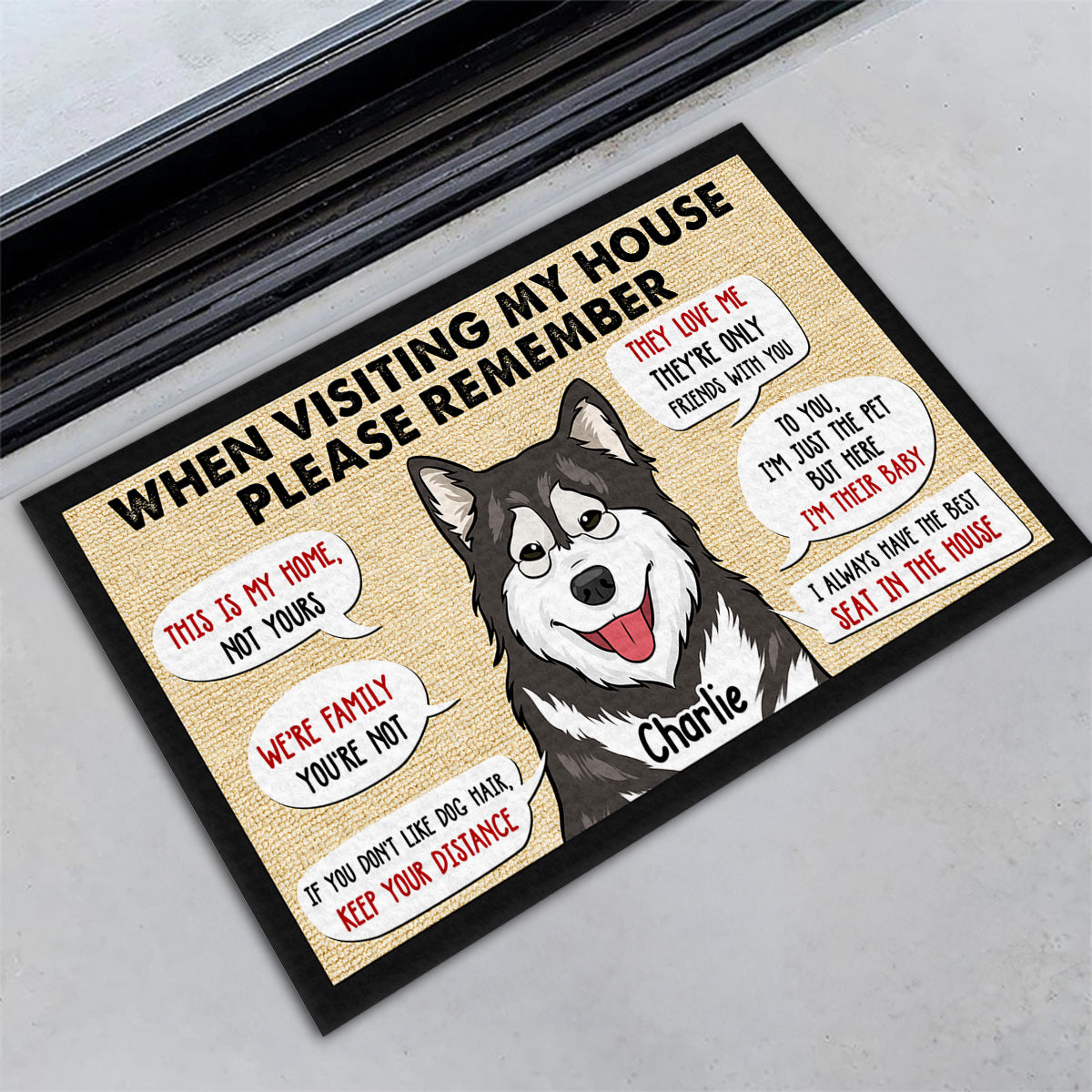 Personalized Pet Doormat - The Perfect Welcome for Your Home