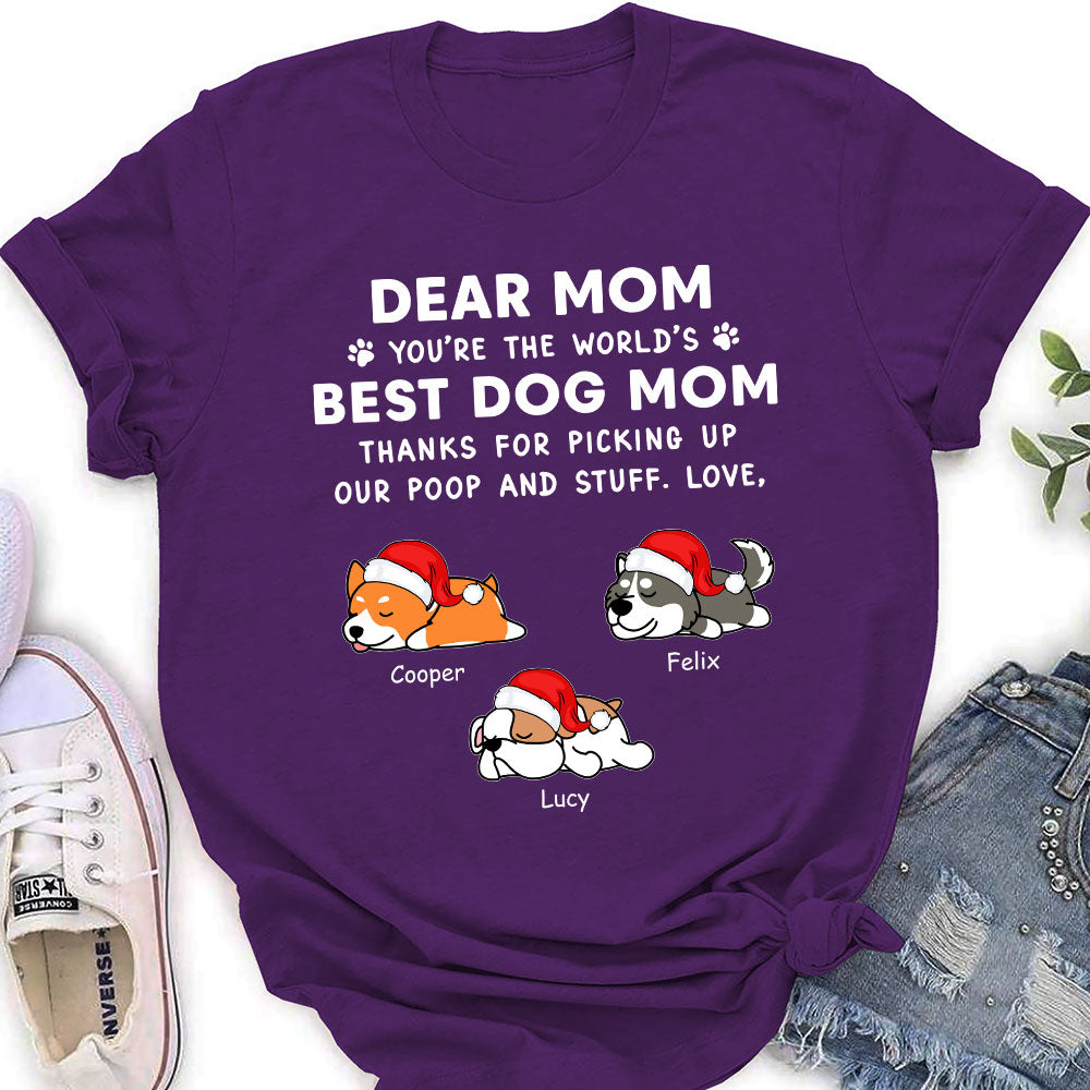 Dear Dad Sleeping Personalized Custom Women's T - shirt: Ideal Gift for Pet Lovers