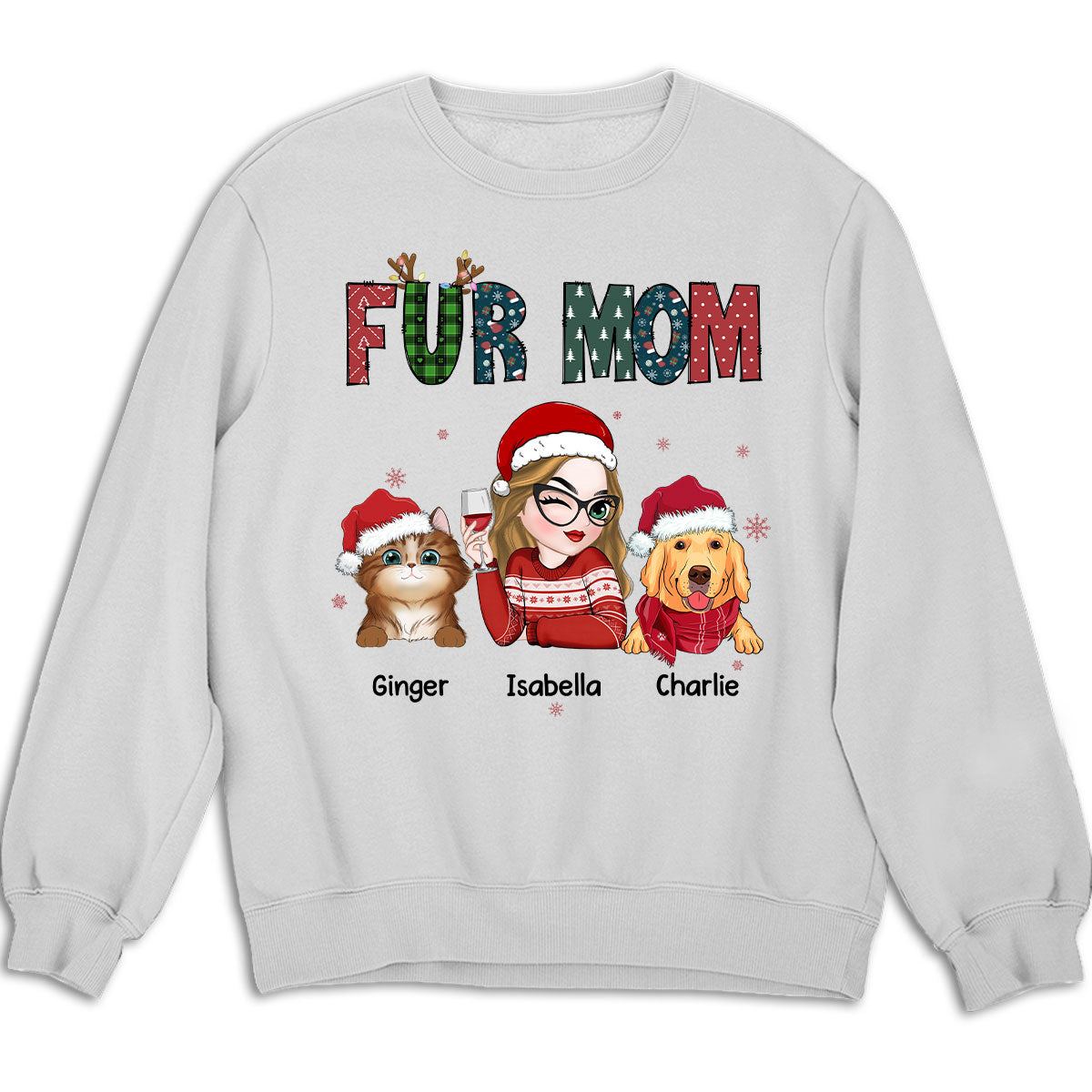 Personalized 'My Lovely Fur Mom' Custom Sweatshirt - Ideal Gift for Pet Lovers