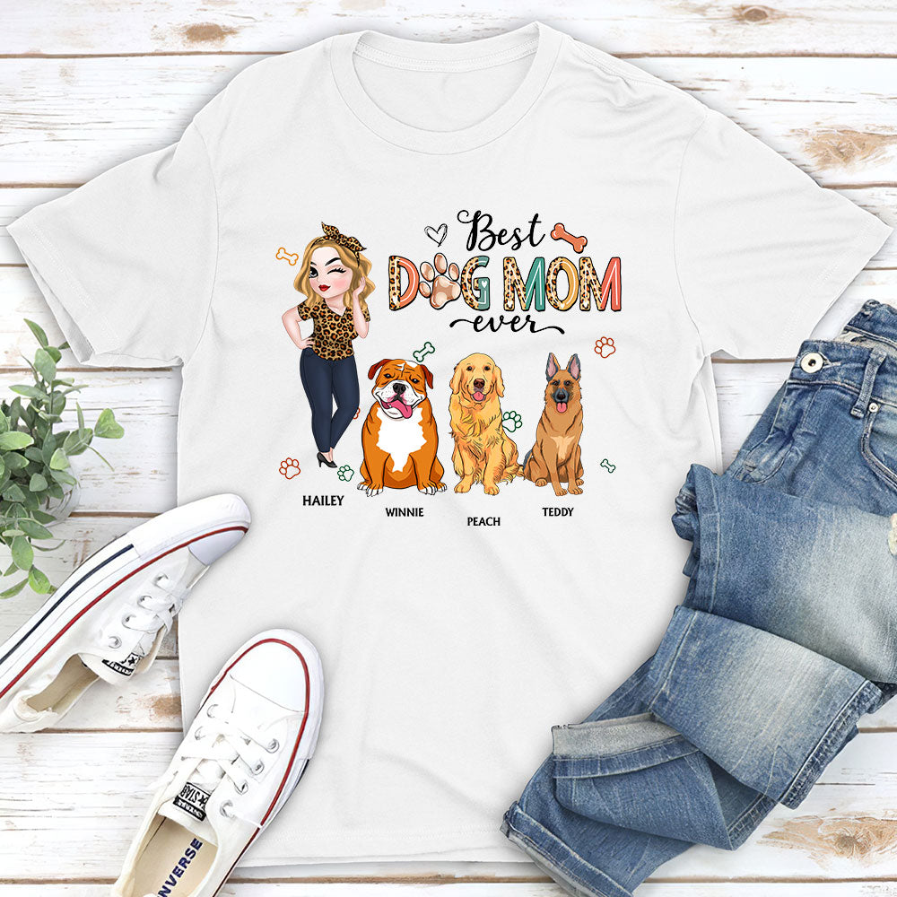 Top - Rated Personalized Custom Unisex 'Best Dog Mom Ever' T - shirt