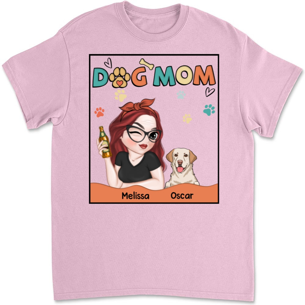 Adorable Dog Mom - Customizable Unisex Personalized T-shirt