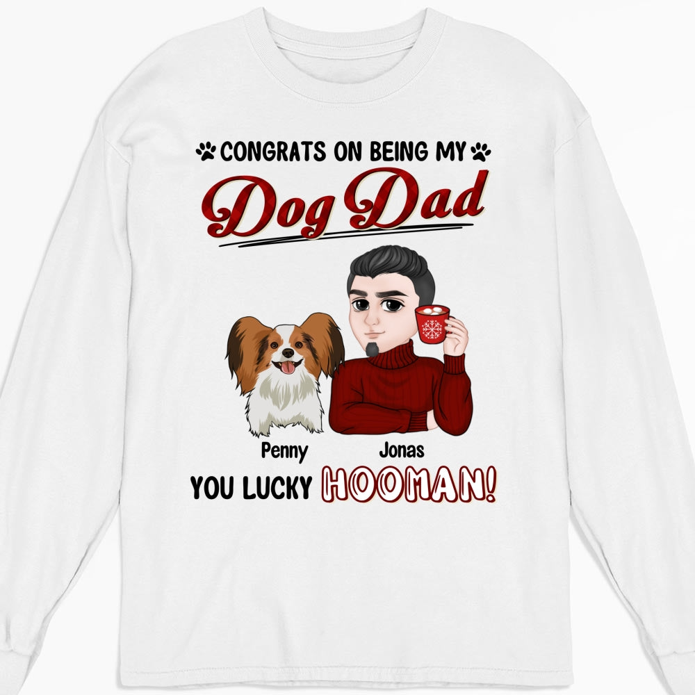 Lucky Dog Parents - Personalized Custom Long Sleeve T - Shirt
