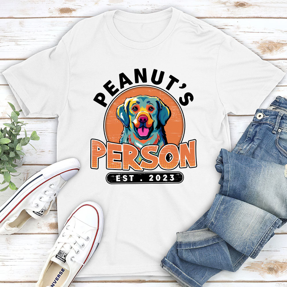 Custom Pop Art Dog & Person Unisex T-shirt - Ideal Gift for Pet Lovers