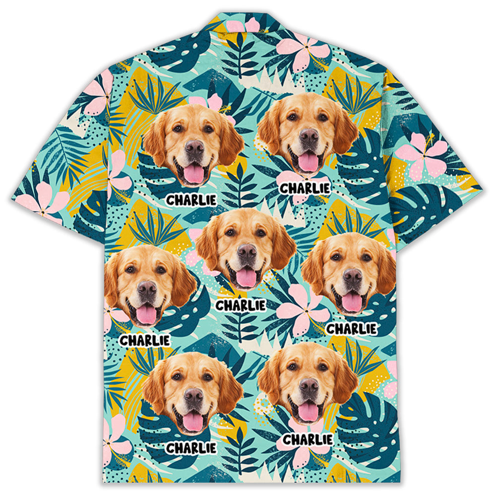 Personalized Tropical Flower Dog Hawaiian Shirt - Ideal Gift for Pet Lovers