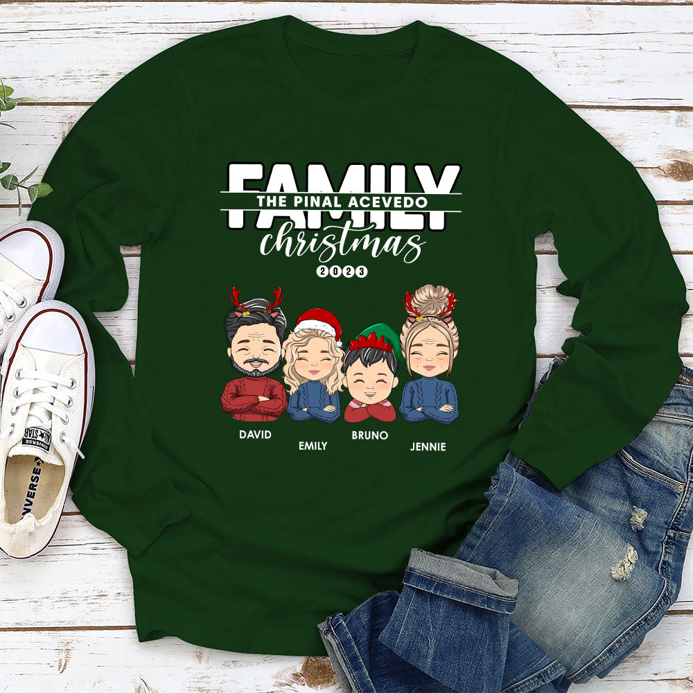 2023 Customizable Personalized Long Sleeve T-shirt for Families and Pet Lovers