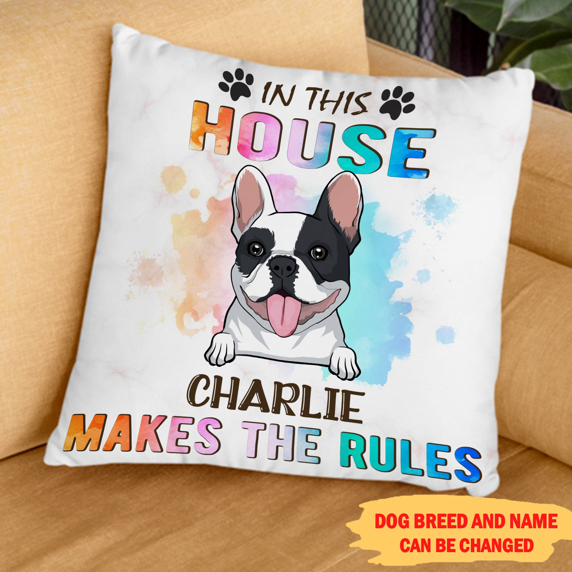 Customizable Dog - Themed Personalized Throw Pillow for Pet Lovers