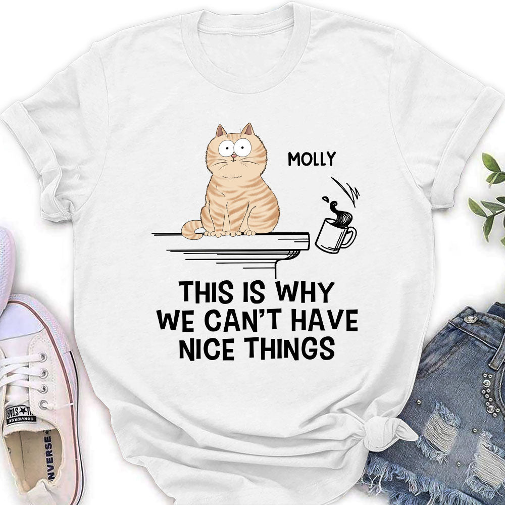Why We Can't - Customizable Personalized Women's Pet Lover T-shirt