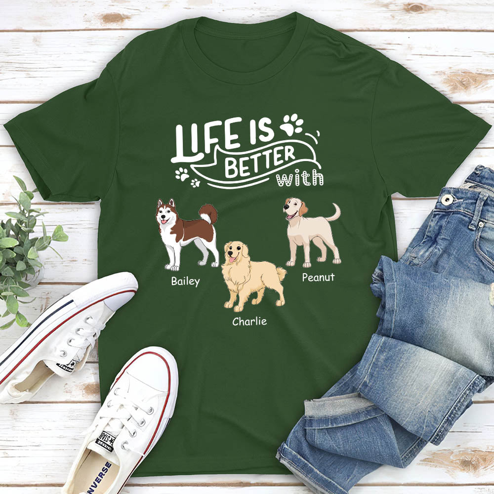 Better With Dog - Customizable Unisex Personalized T-shirt for Pet Lovers