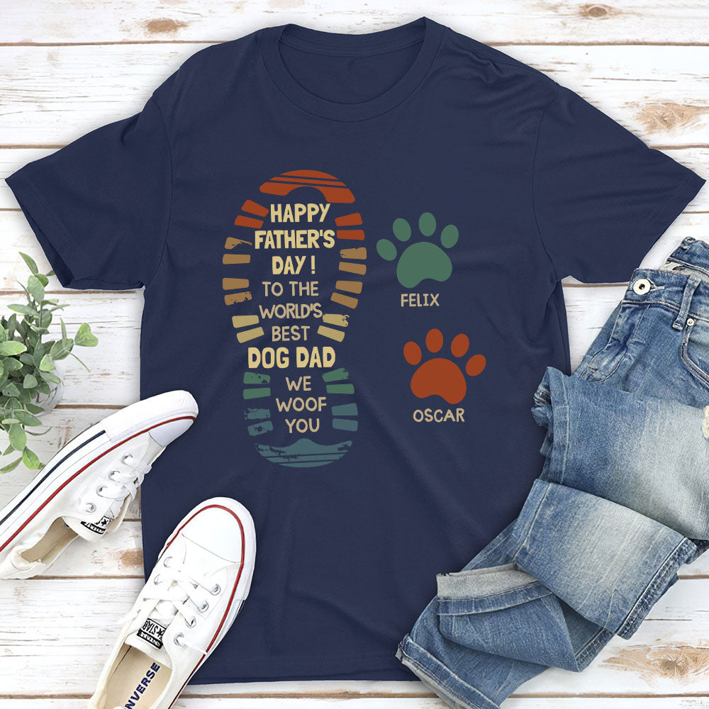 Top-Rated Personalized Unisex Dog Dad T-shirt - The World's Best Gift