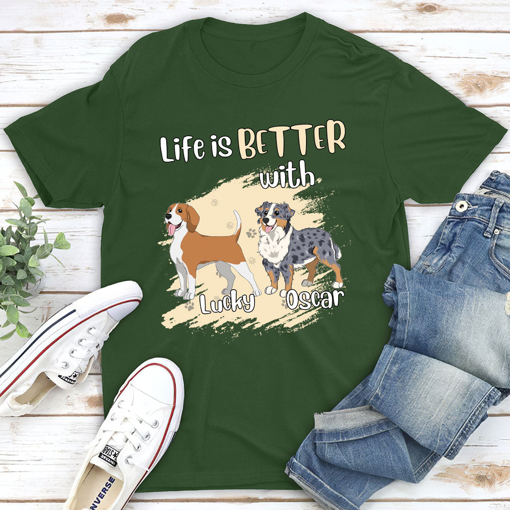 Personalized Unisex Dog Lover T-shirt - Life with Your Furry Friend