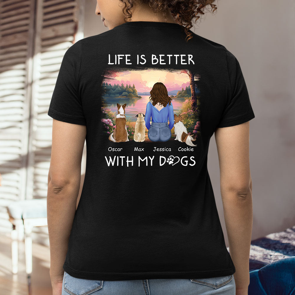 Better With Pets - Customizable Personalized Women's Pet Lover T-shirt