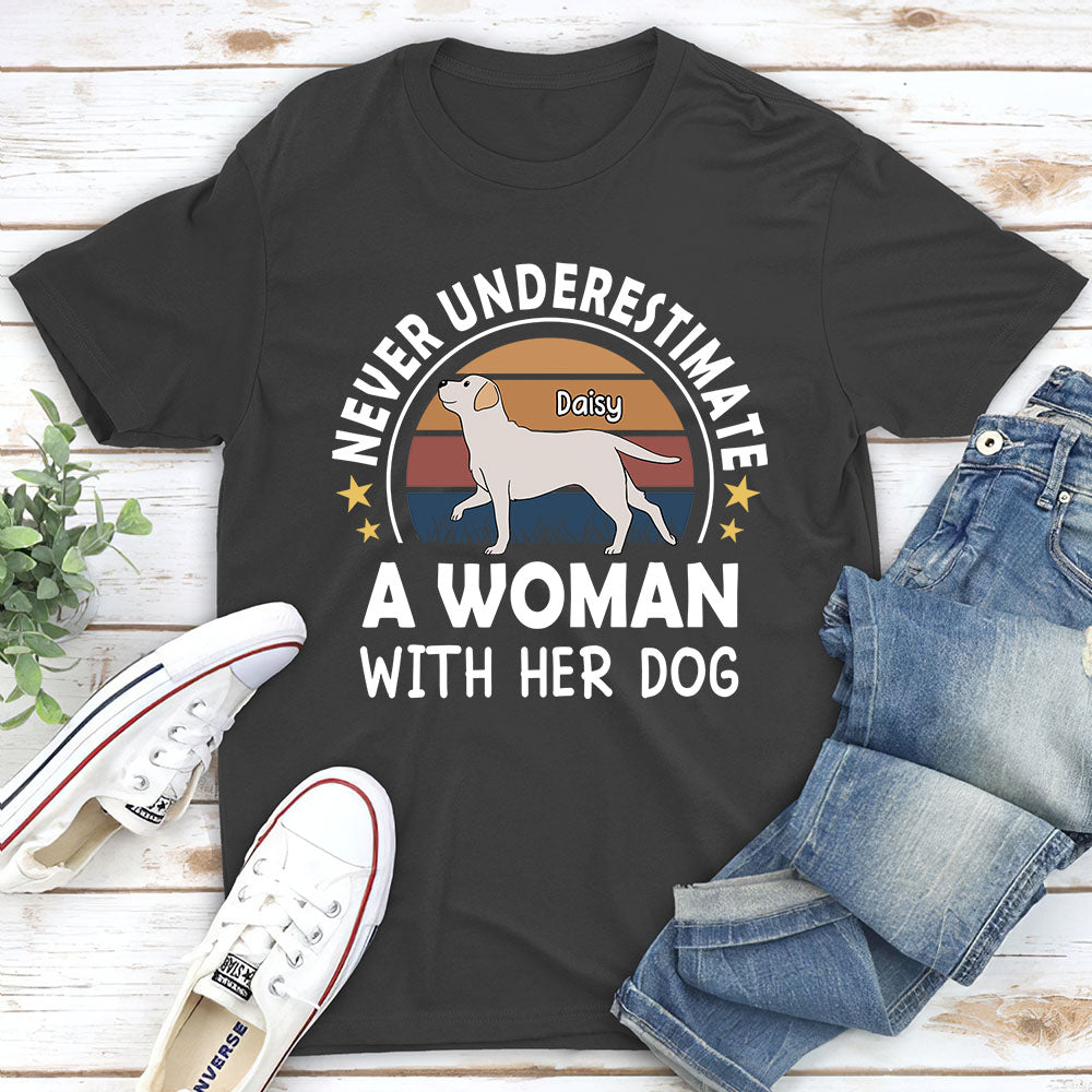 Personalized Unisex 'Woman With Dogs' T-shirt - Ideal Gift for Pet Lovers