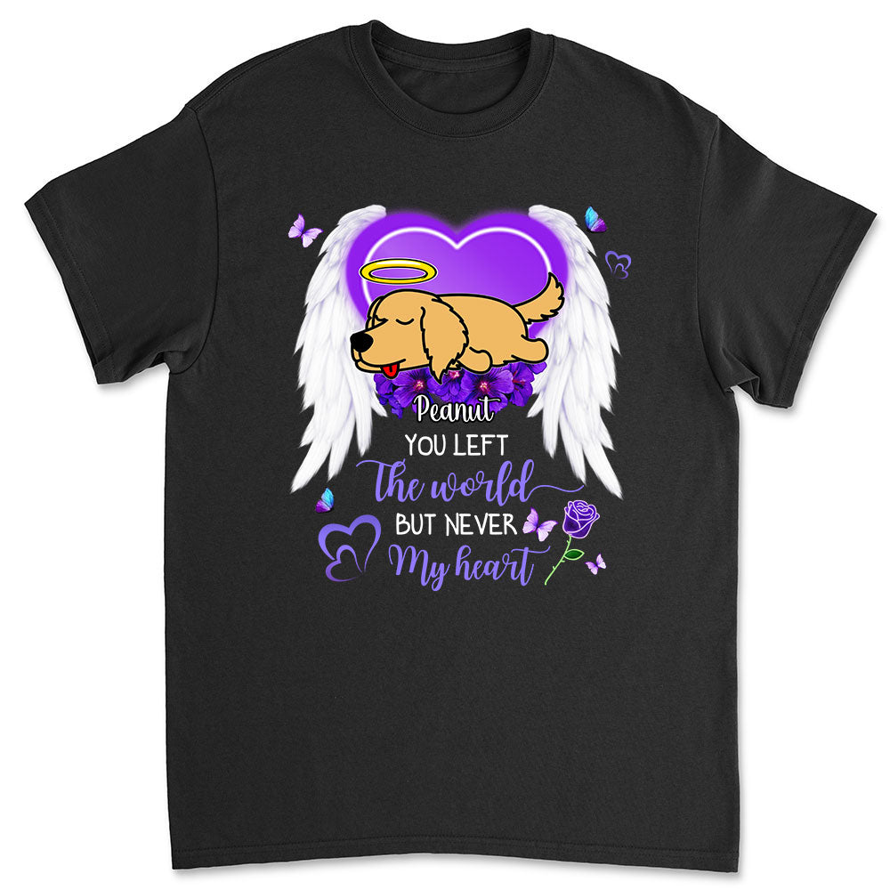 Left The World - Customizable Personalized Unisex Pet Lover T-shirt