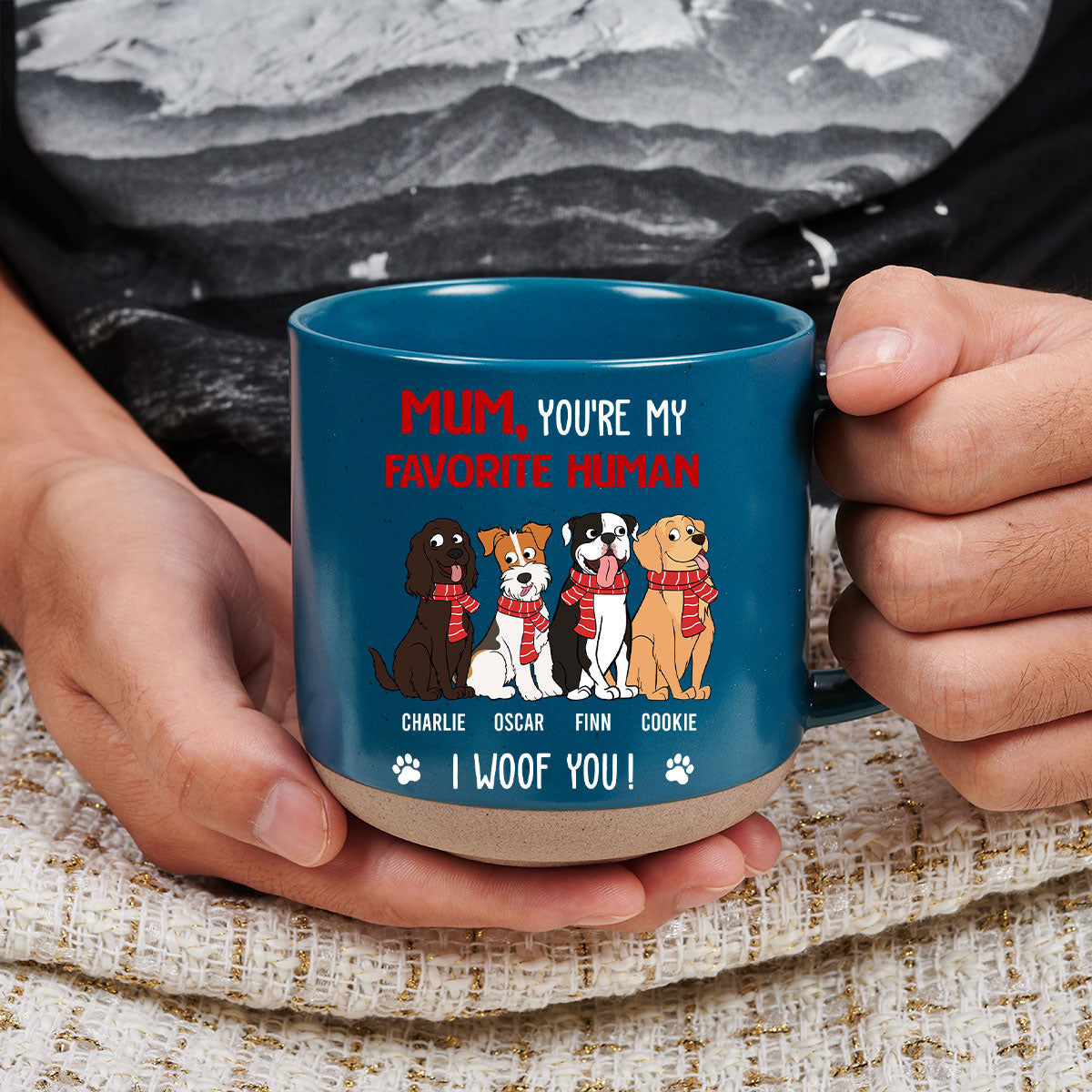Personalized Custom 'You Are My Favorite Human' Pottery Mug - Ideal Gift for Loved Ones
