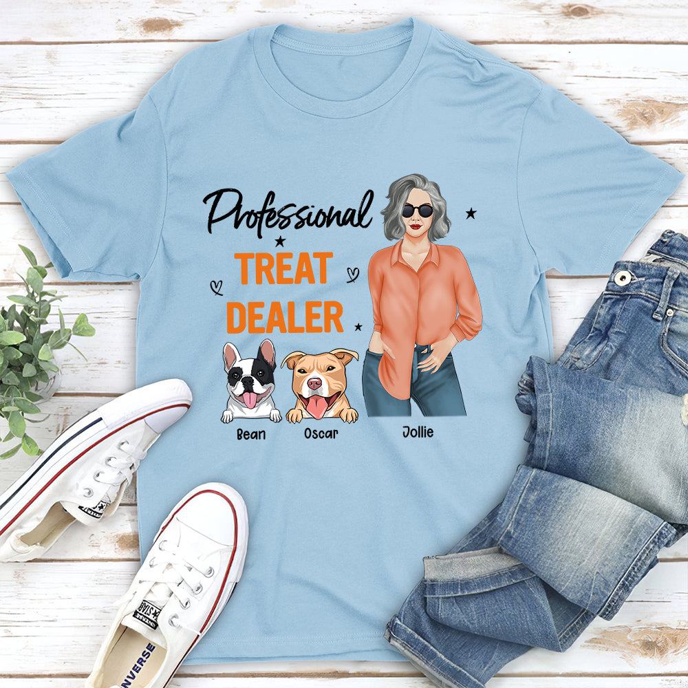 Dog Treat Dealer Personalized Custom Unisex T-shirt - Ideal Gift for Pet Lovers