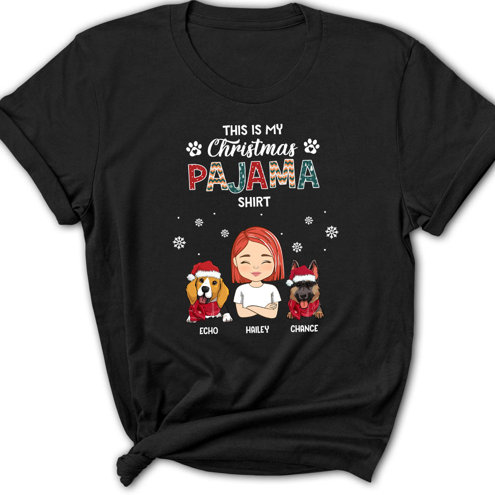 Personalized Christmas Pajama Shirt for Women - Ideal Gift for Pet Lovers