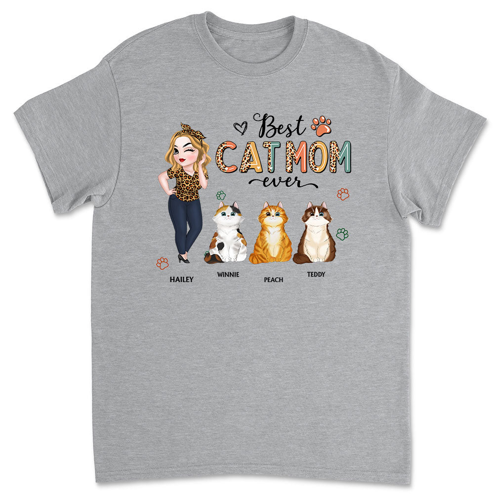 The Ultimate Personalized Unisex T-Shirt for Cat Moms - 'Best Cat Mom Ever and Ever'