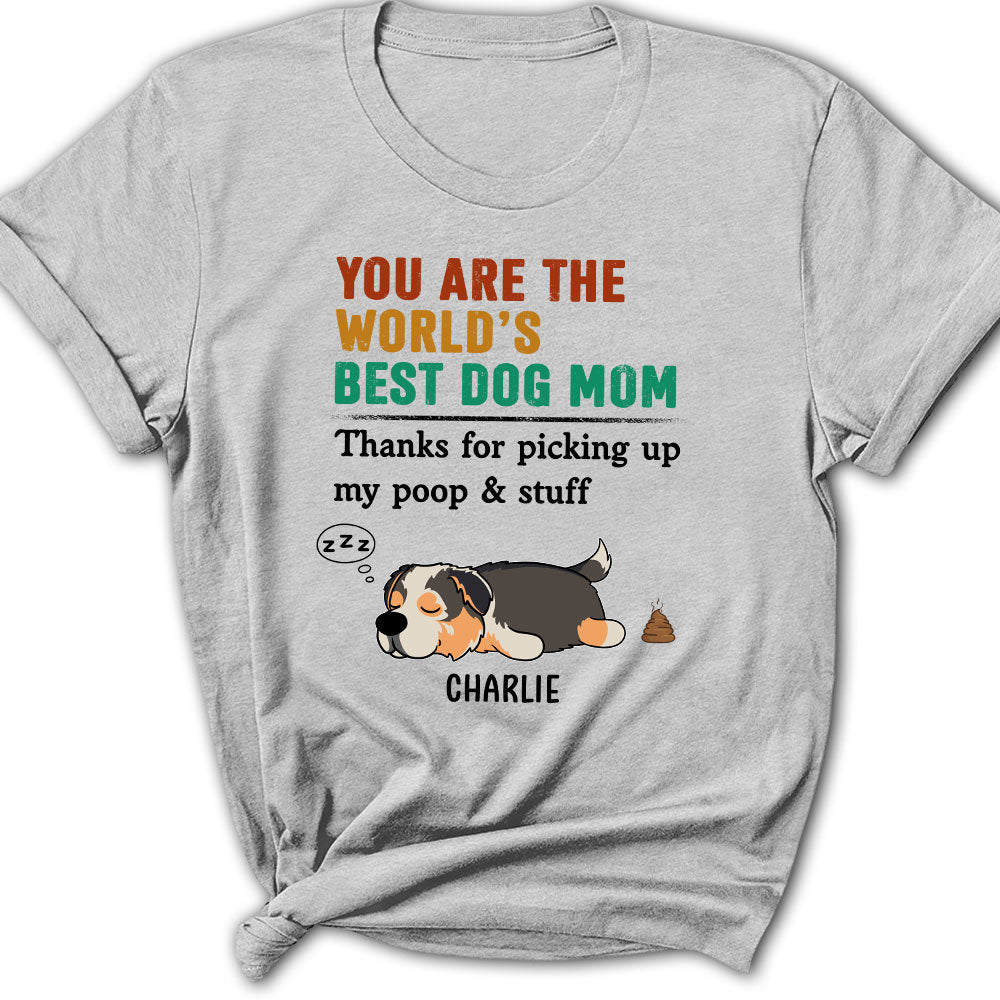 Personalized Custom Women's 'Mom Ate And Left No Crumbs' T-shirt for Pet Lovers