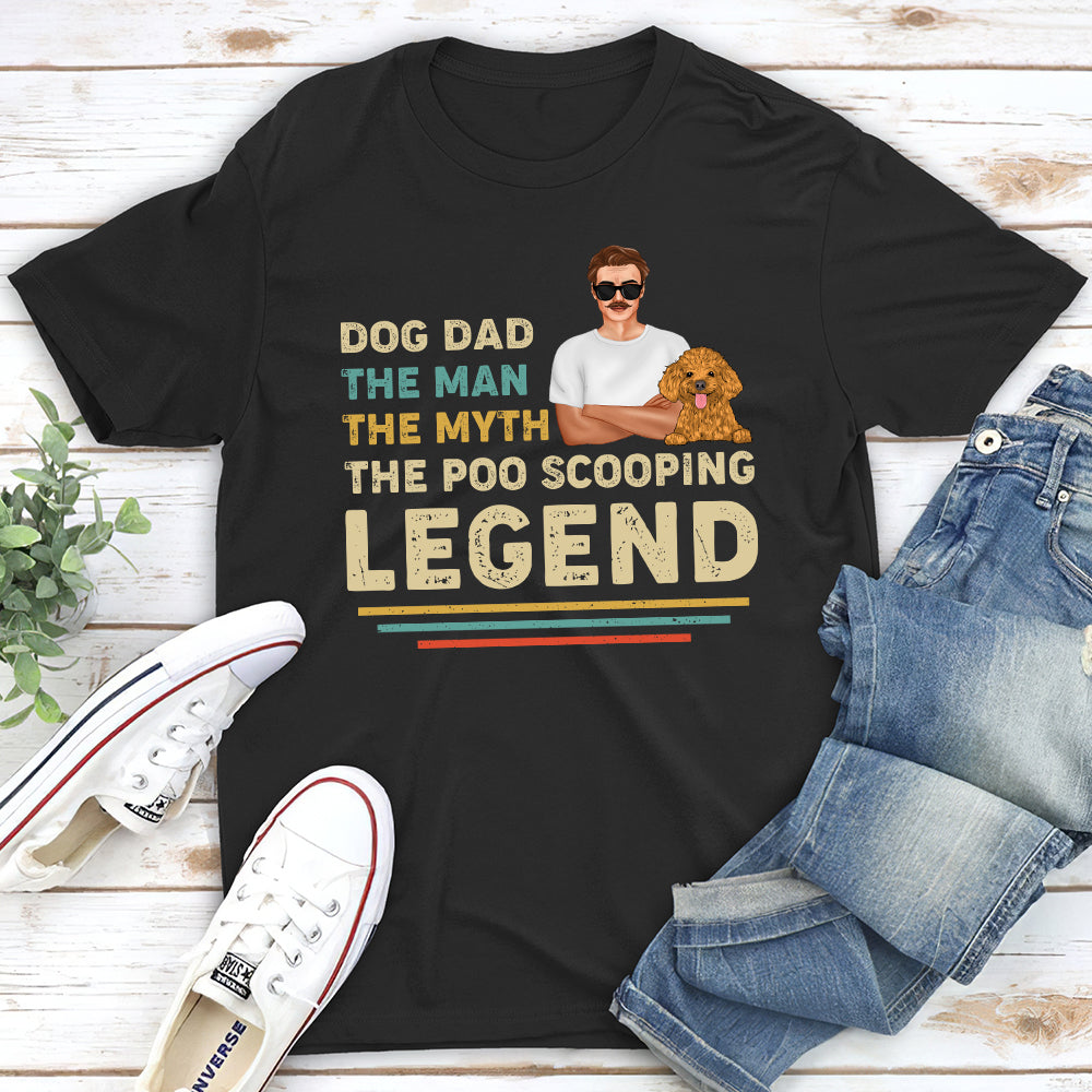 Personalized Dog Dad Legend Retro Unisex T - Shirt: Ideal Gift for Pet Lovers