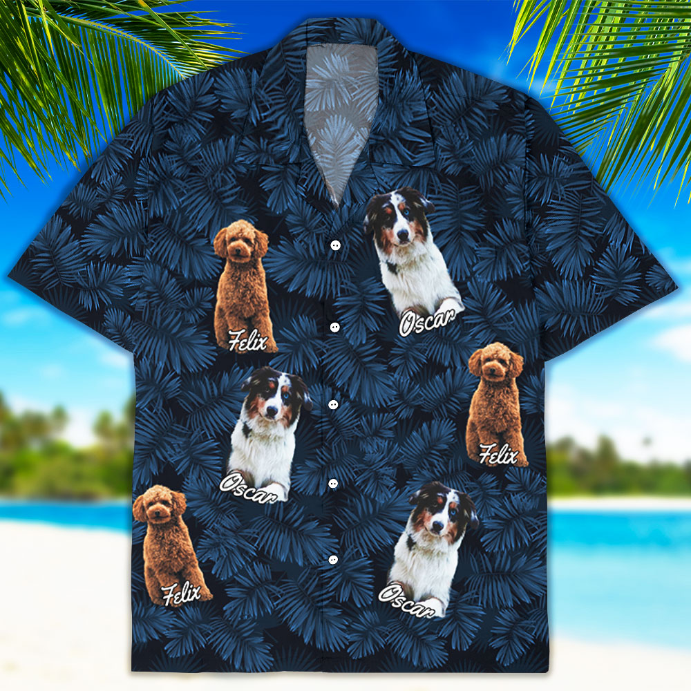 Custom Personalized Summer Hawaiian Shirt with Your Dog's Photo