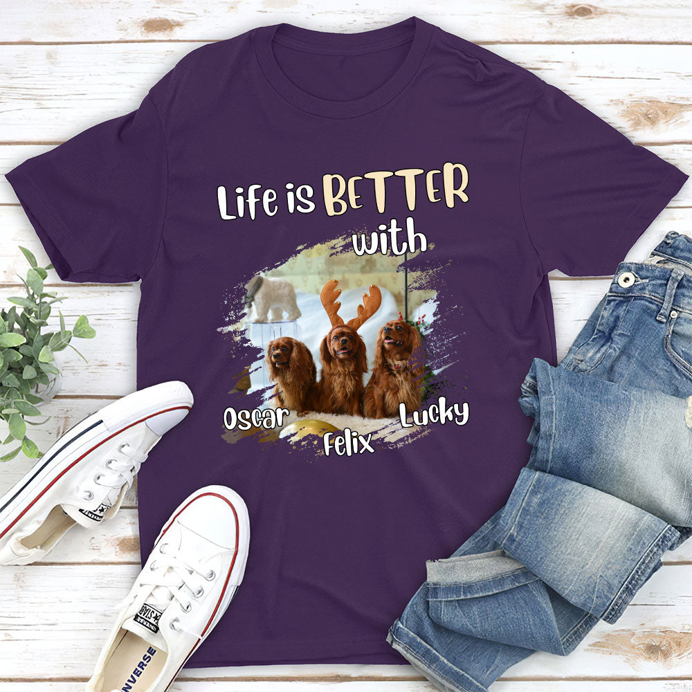 Personalized Unisex Dog Lover T-shirt - Life with Your Furry Friend