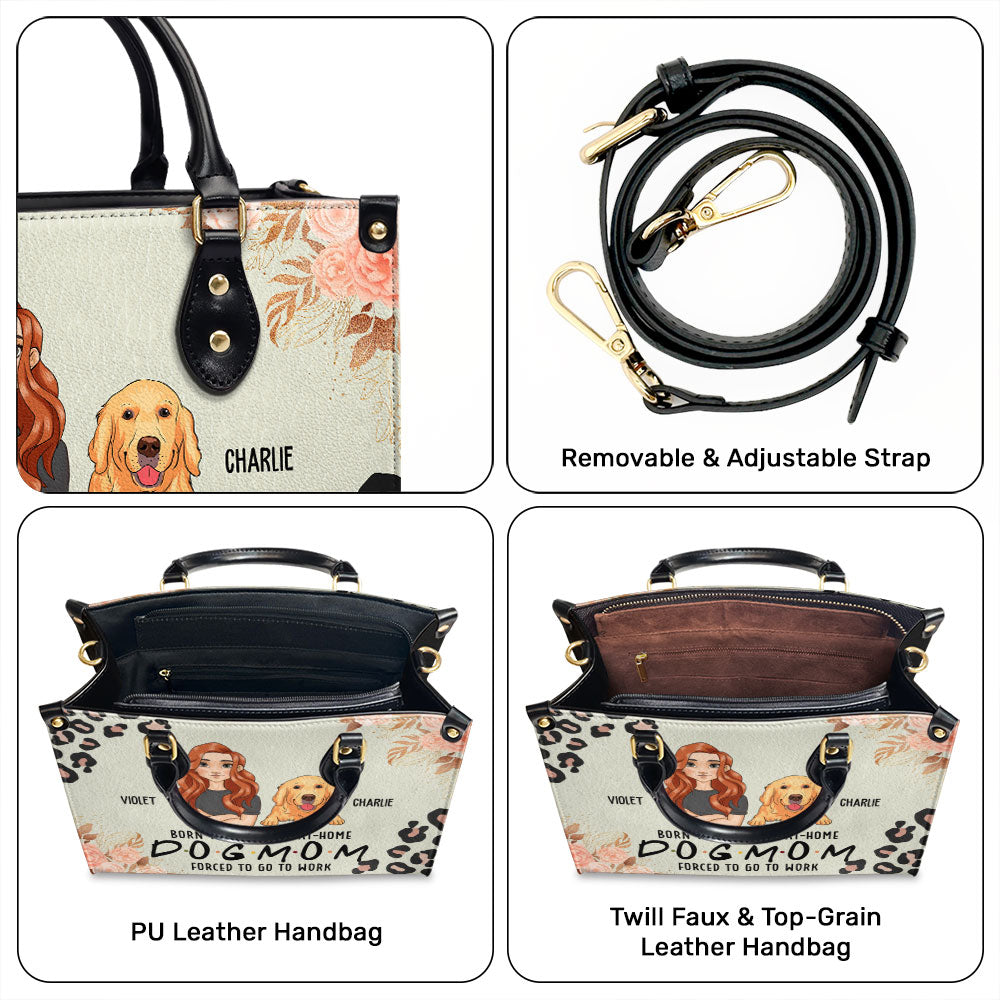 Stay At Home - Customizable Personalized Leather Handbag for Fur Baby Lovers