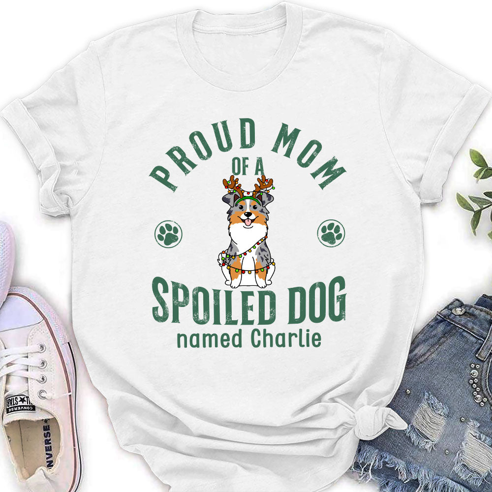 Personalized Custom Women's 'Proud Mom of Simple Dog' T-shirt - Ideal Gift for Pet Lovers