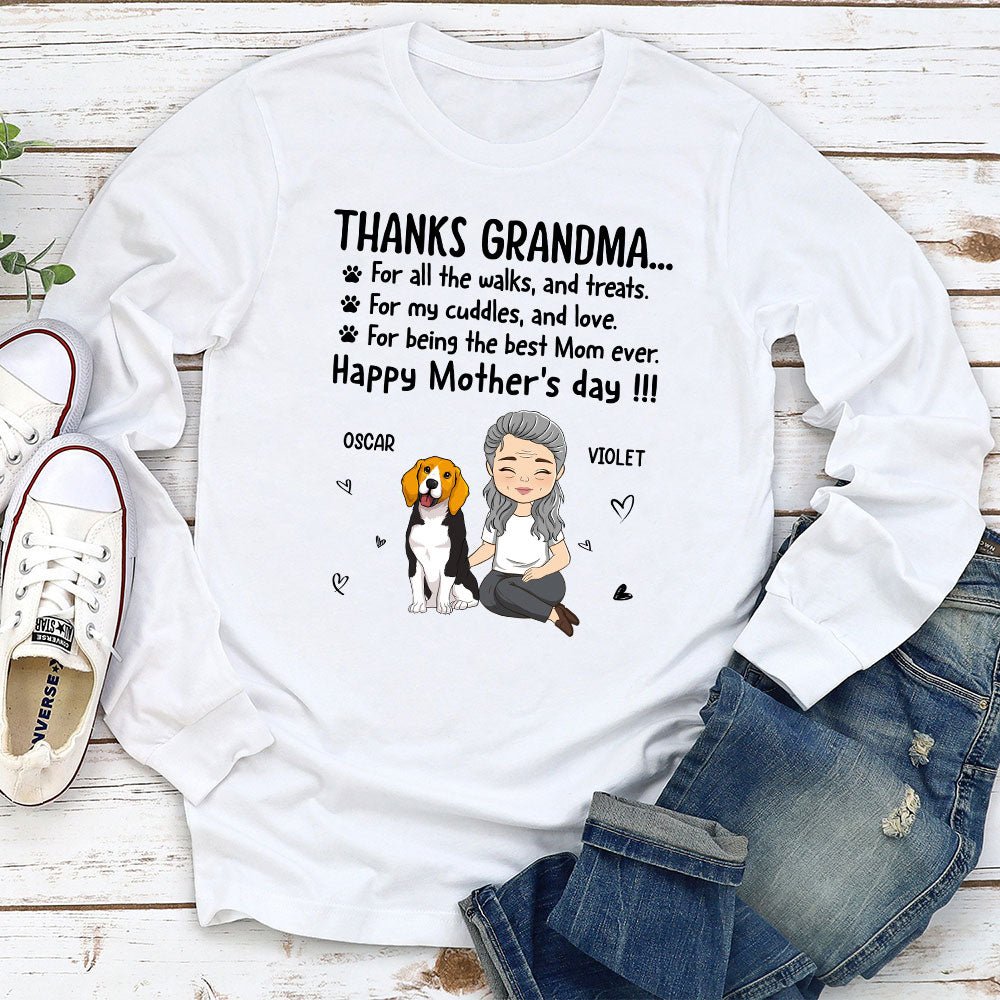 Thanks Mom - Customizable Personalized Long Sleeve T-shirt for Pet Lovers