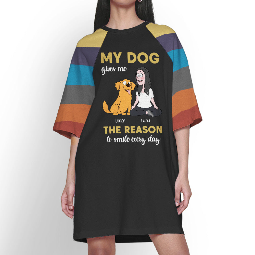Personalized 3/4 Sleeve Custom Dress - The Perfect Reason to Smile