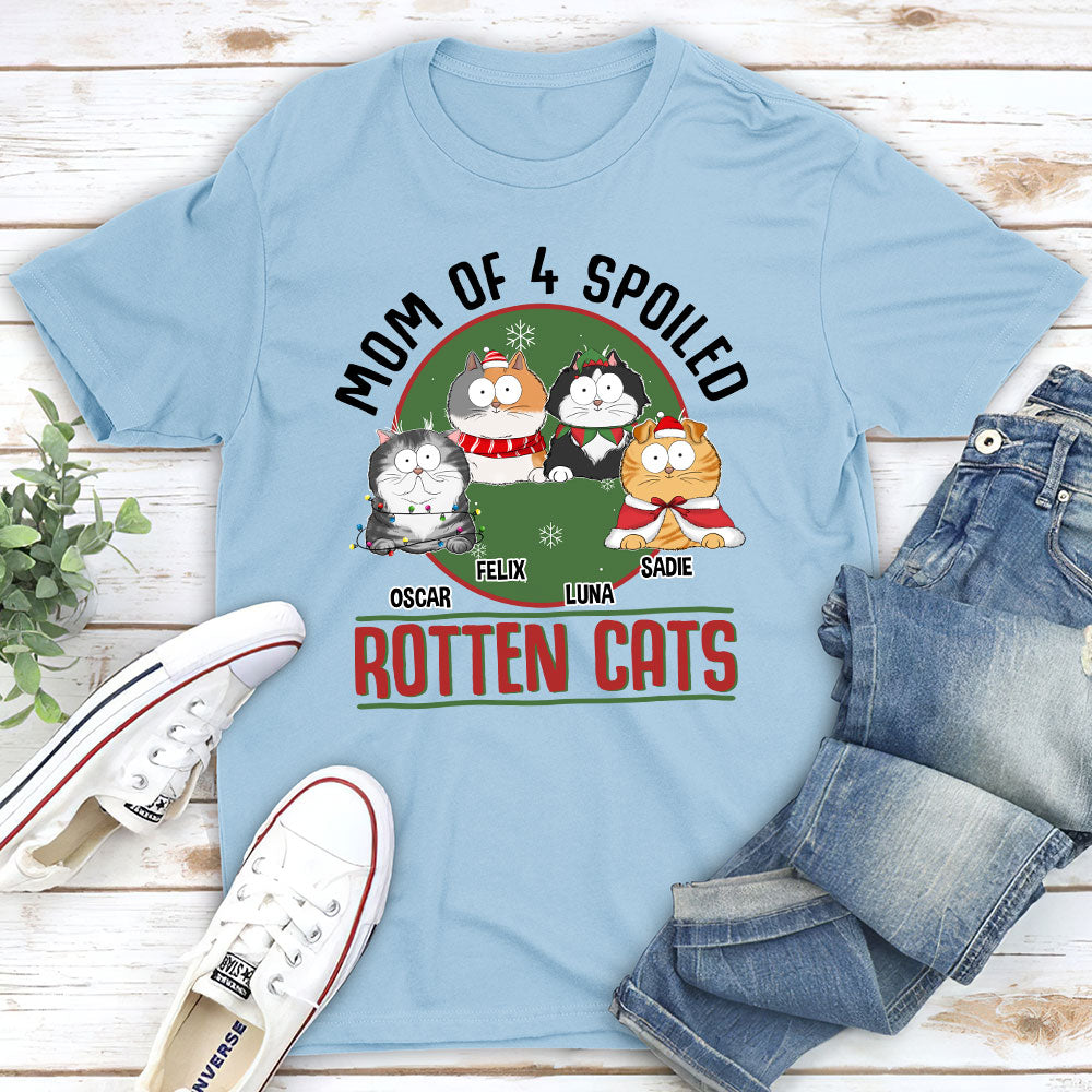 Customizable Unisex 'Proud Dad Of Spoiled Cats' T-shirt - Ideal Gift for Pet Lovers