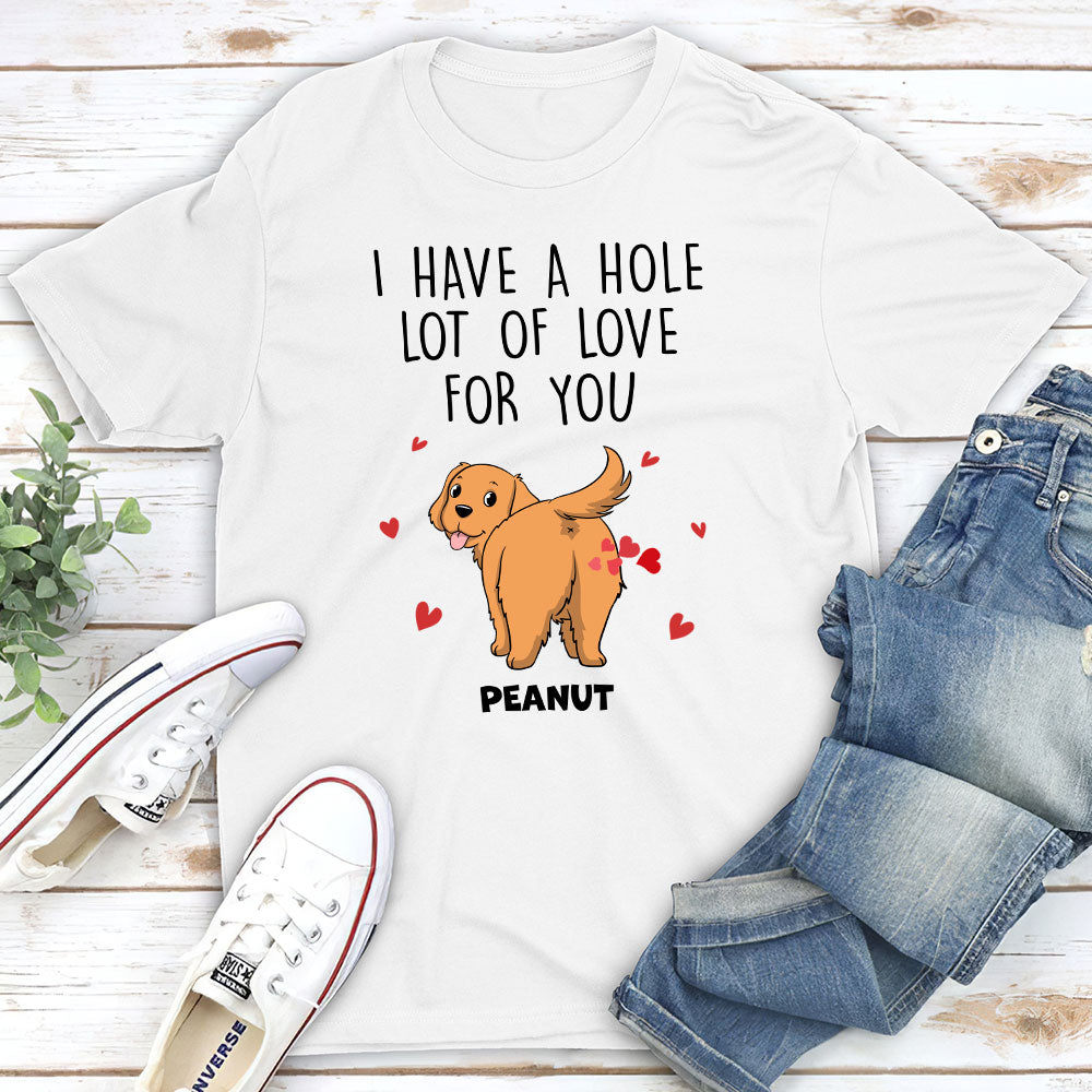 A W-Hole Lot - Customizable Personalized Unisex Pet Lover T-shirt