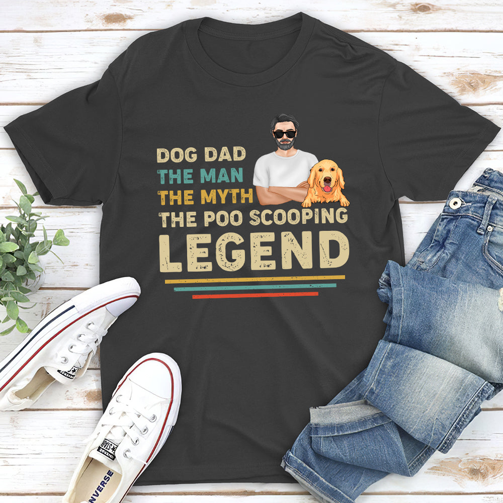 Personalized Dog Dad Legend Retro Unisex T - Shirt: Ideal Gift for Pet Lovers