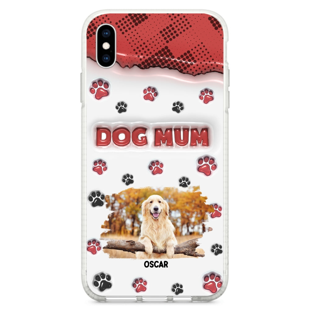 Customizable 3D Inflated Effect Personalized Dog Mom Photo Phone Case - Version 2