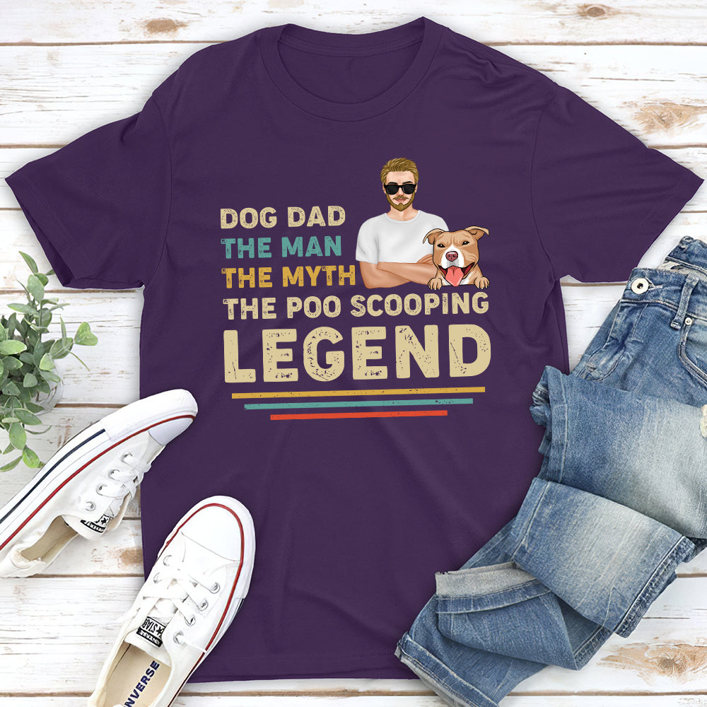 Personalized Dog Dad Legend Retro Unisex T - Shirt: Ideal Gift for Pet Lovers