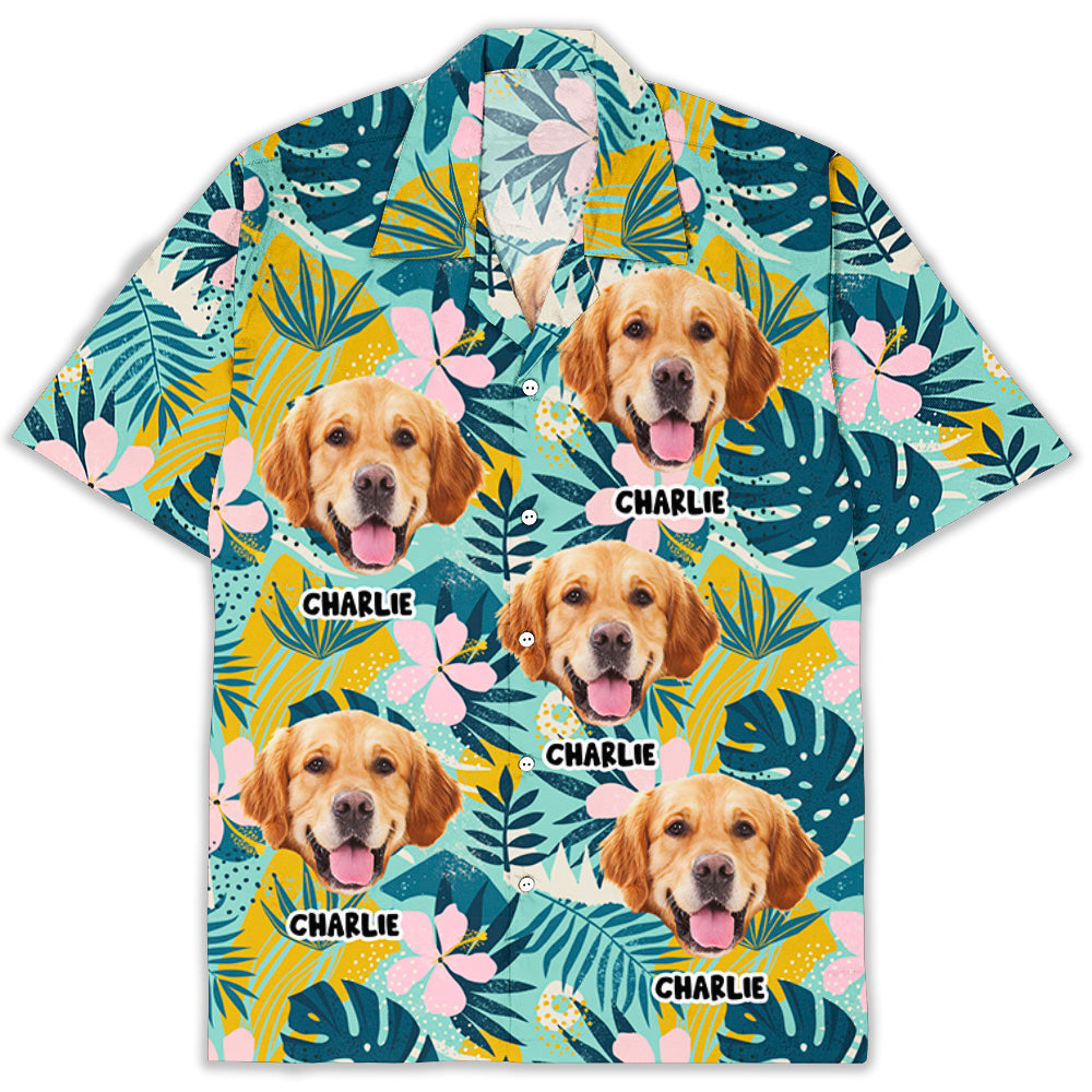Personalized Tropical Flower Dog Hawaiian Shirt - Ideal Gift for Pet Lovers