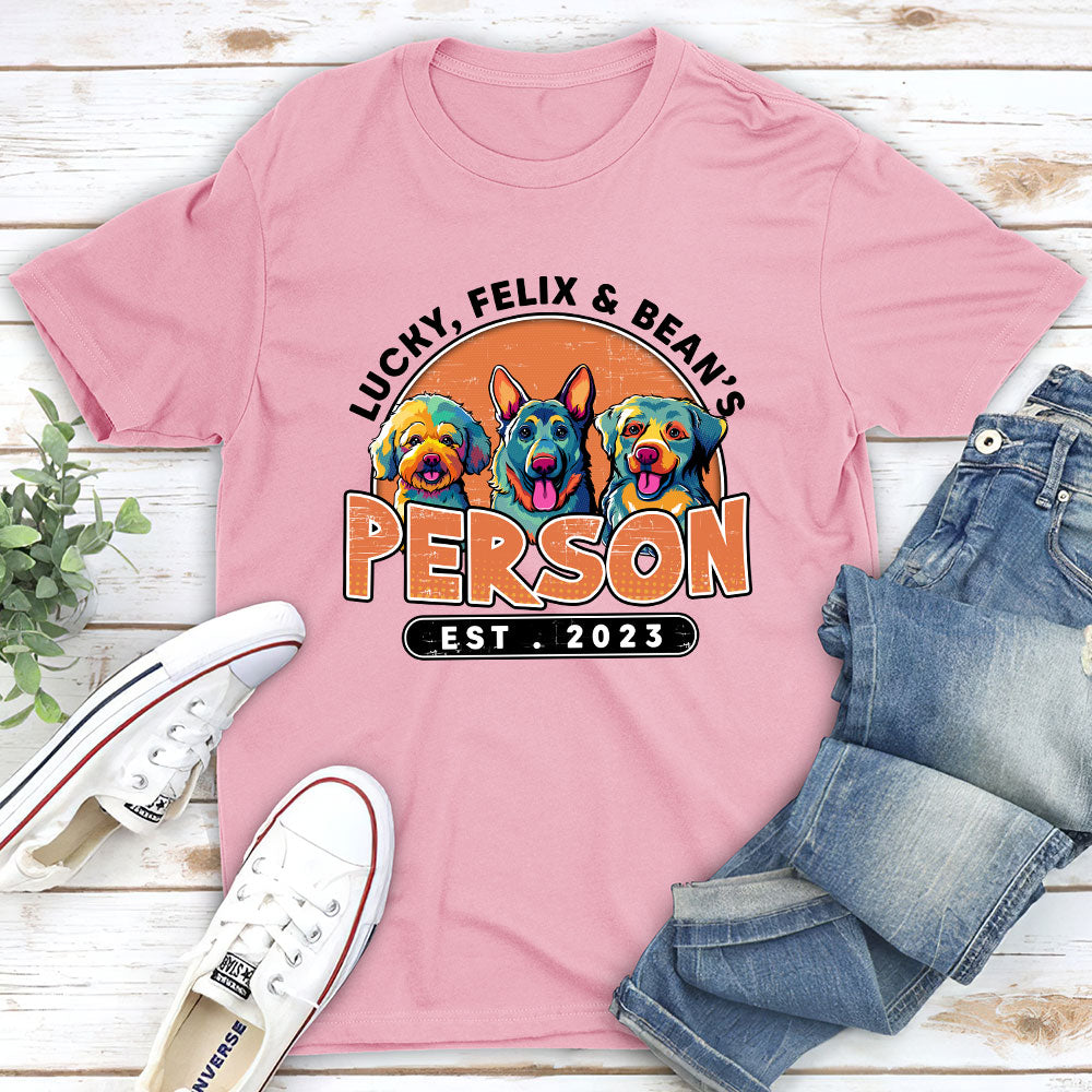 Custom Pop Art Dog & Person Unisex T-shirt - Ideal Gift for Pet Lovers