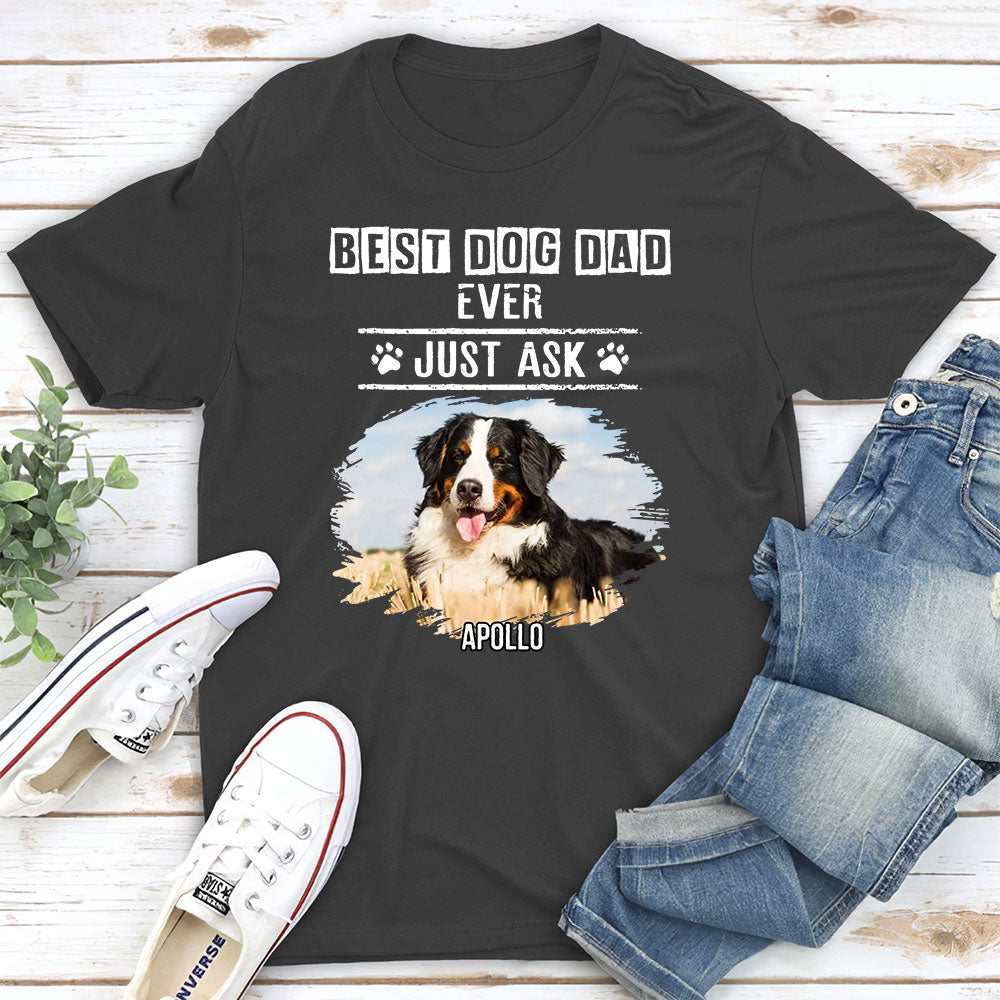 Best Dad Look - Personalized Custom Unisex T - shirt for Pet Lovers