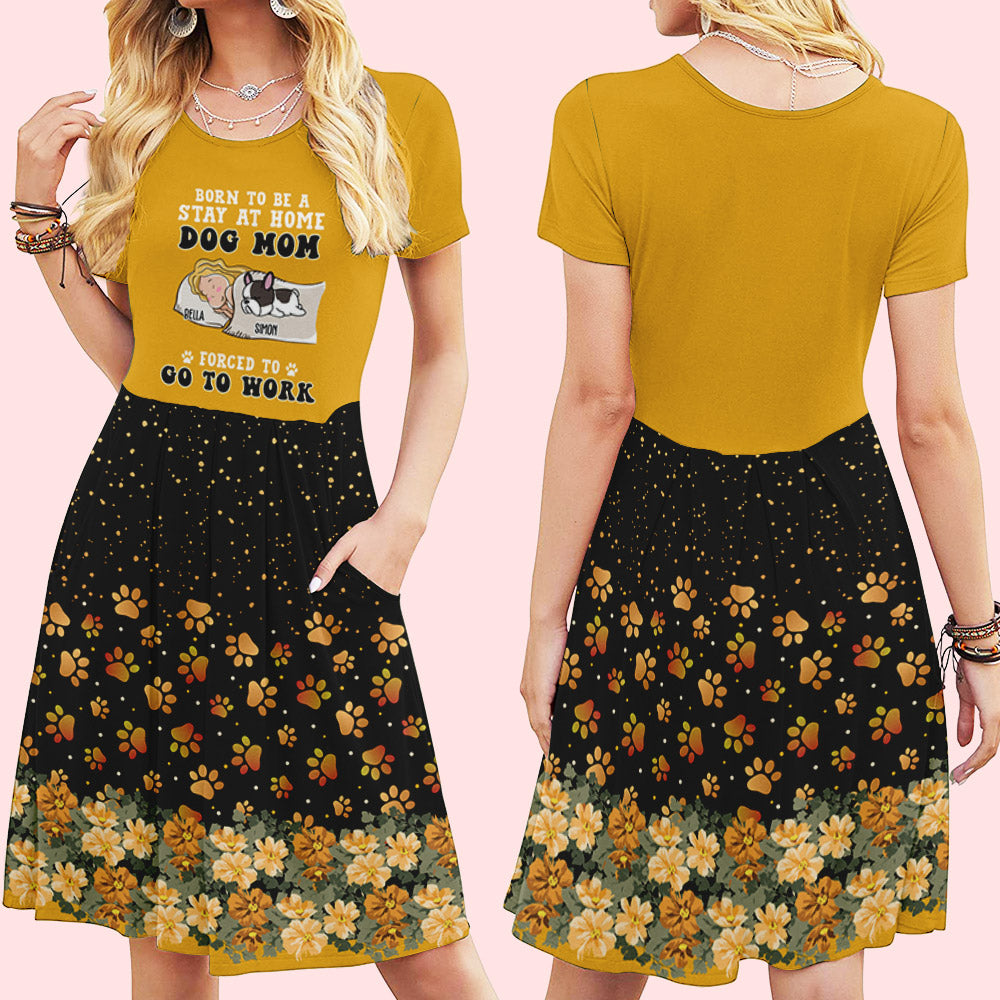 Personalized Custom Stay - at - Home Casual Dress for Dog Moms