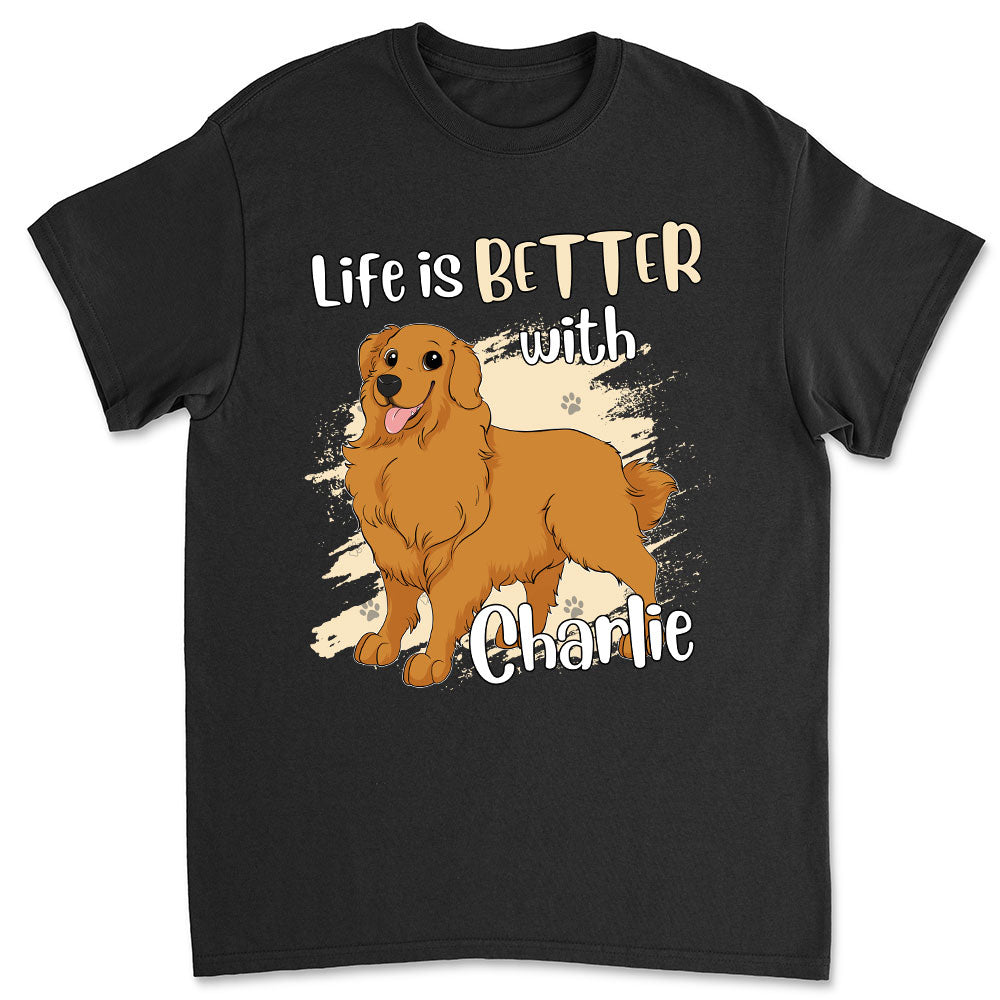 Personalized Unisex Dog Lover T-shirt - Life with Your Furry Friend