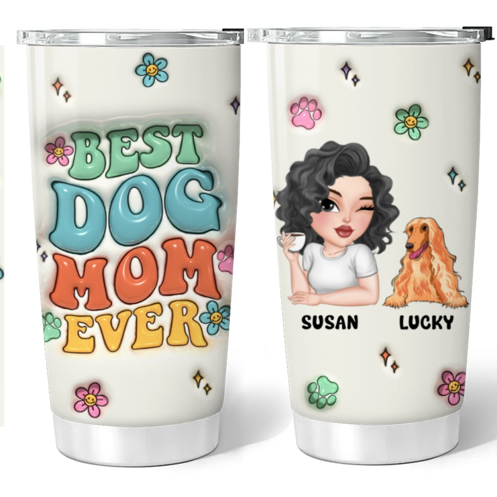 Personalized 3D Inflated Effect Tumbler: A Must - Have for Proud Dog Moms