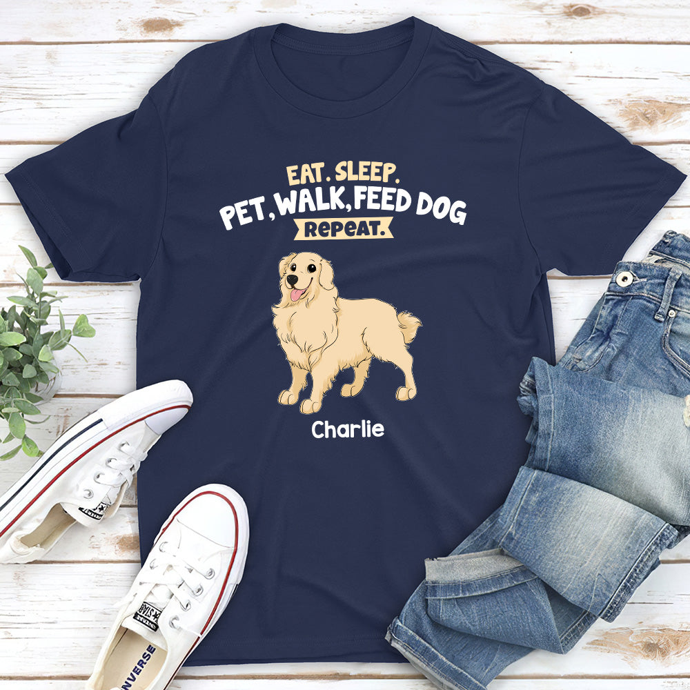 Feed Dog And Repeat - Customizable Unisex Personalized Pet Lover T-shirt