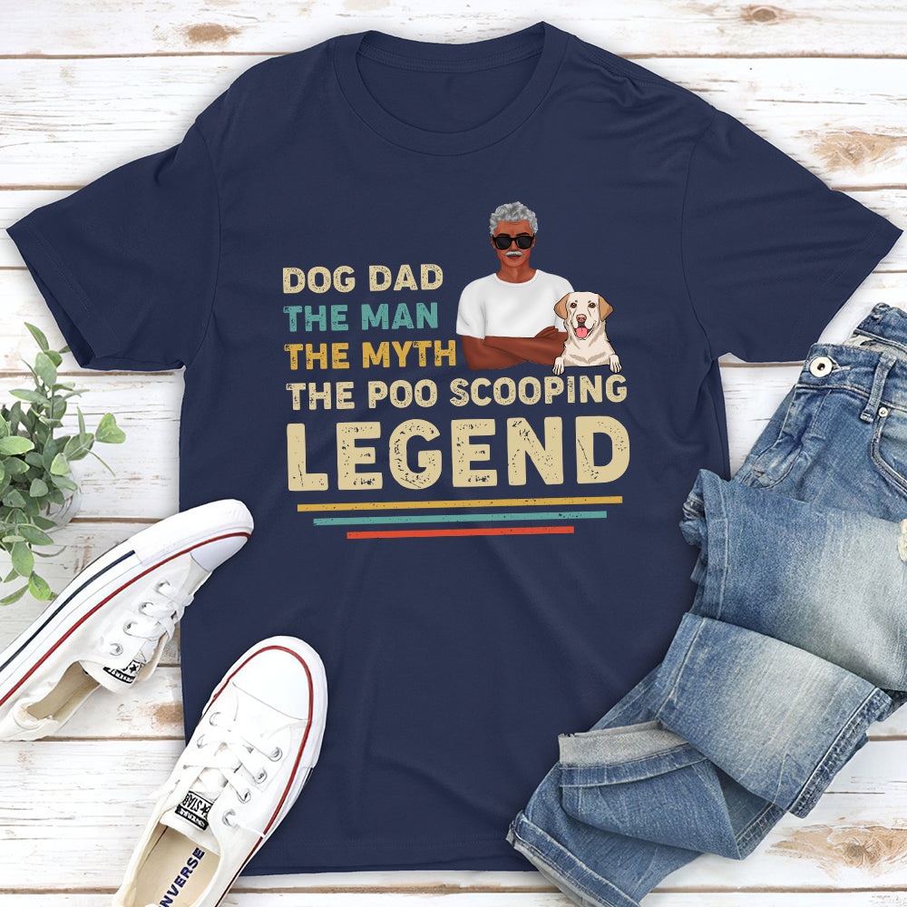Personalized Dog Dad Legend Retro Unisex T - Shirt: Ideal Gift for Pet Lovers