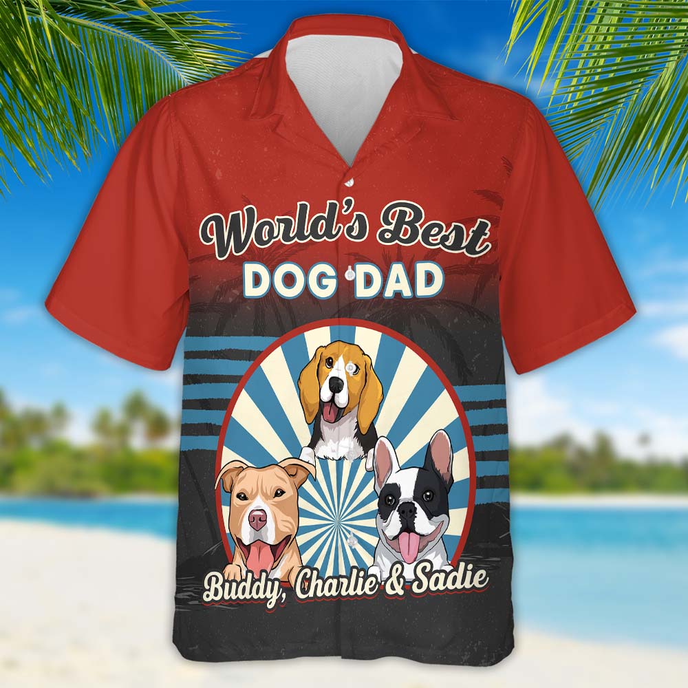 Top - Rated Personalized Retro Hawaiian Shirt for Dog Dads