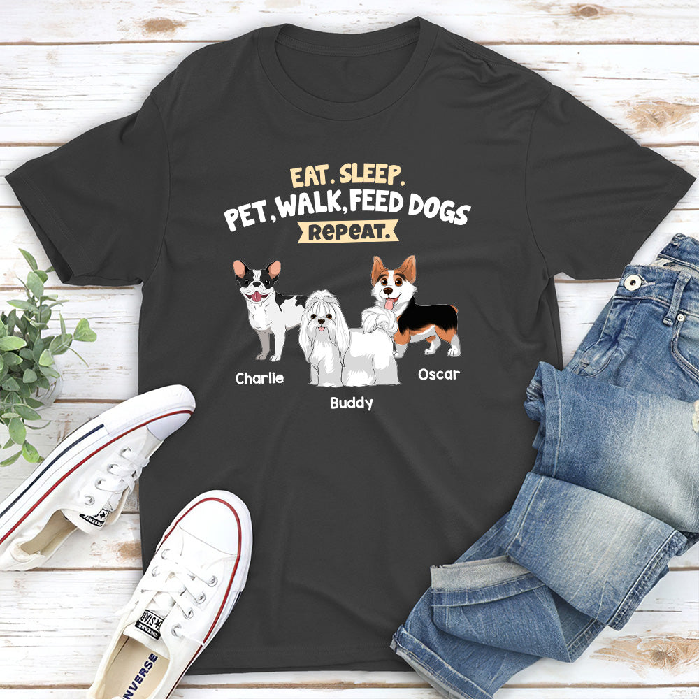 Feed Dog And Repeat - Customizable Unisex Personalized Pet Lover T-shirt