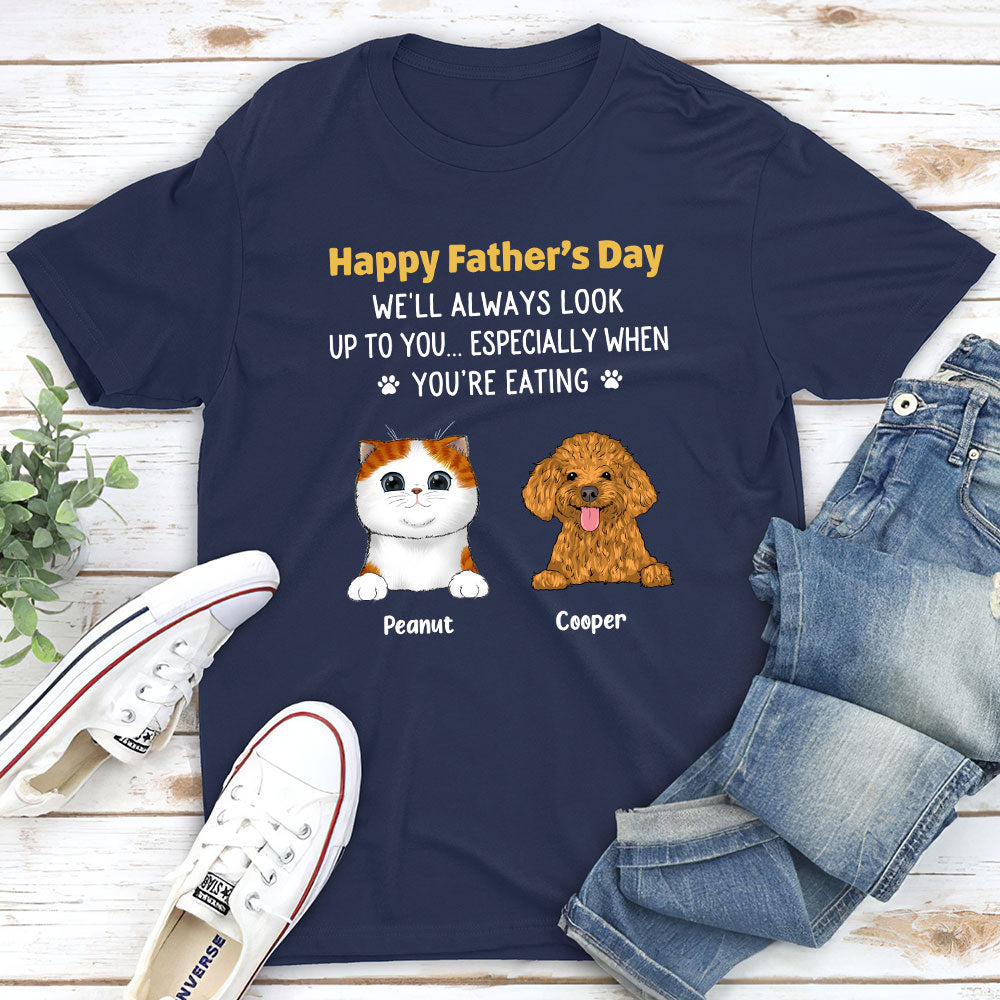 Always Look Up - Customizable Unisex Personalized T - shirt for Pet Lovers