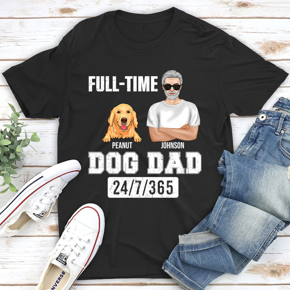 Personalized Unisex Full - time Dad T - shirt: Ideal Gift for Pet Lovers