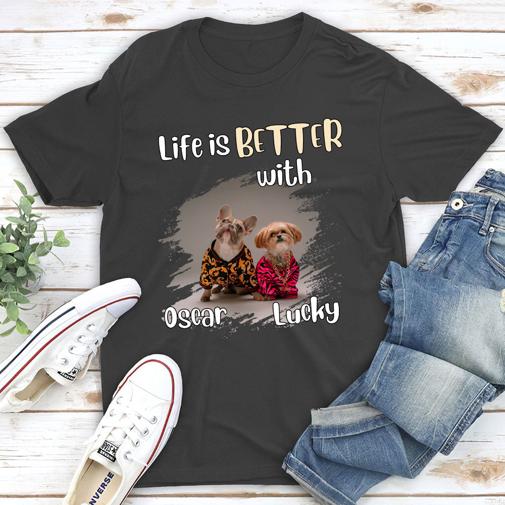 Personalized Unisex Dog Lover T-shirt - Life with Your Furry Friend